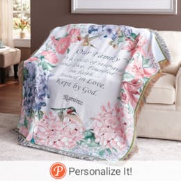 Personalized Tapestry Throw Blanket, , large